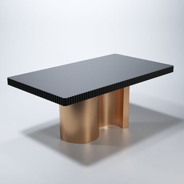 Wave Dining Set Dark grey